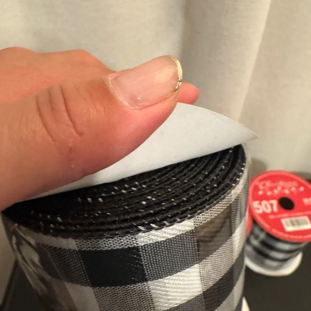 Hobby lobby Black and white checkered ribbon